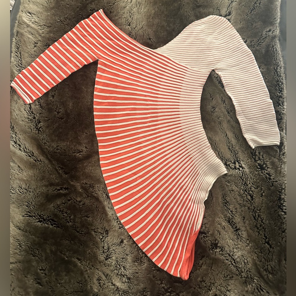 Emporia Armani stretchy textured tunic top size 36 XS/S